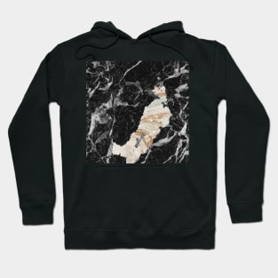 Dark marble and gold Hoodie